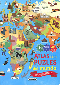 Atlas puzle del mundo los continentes